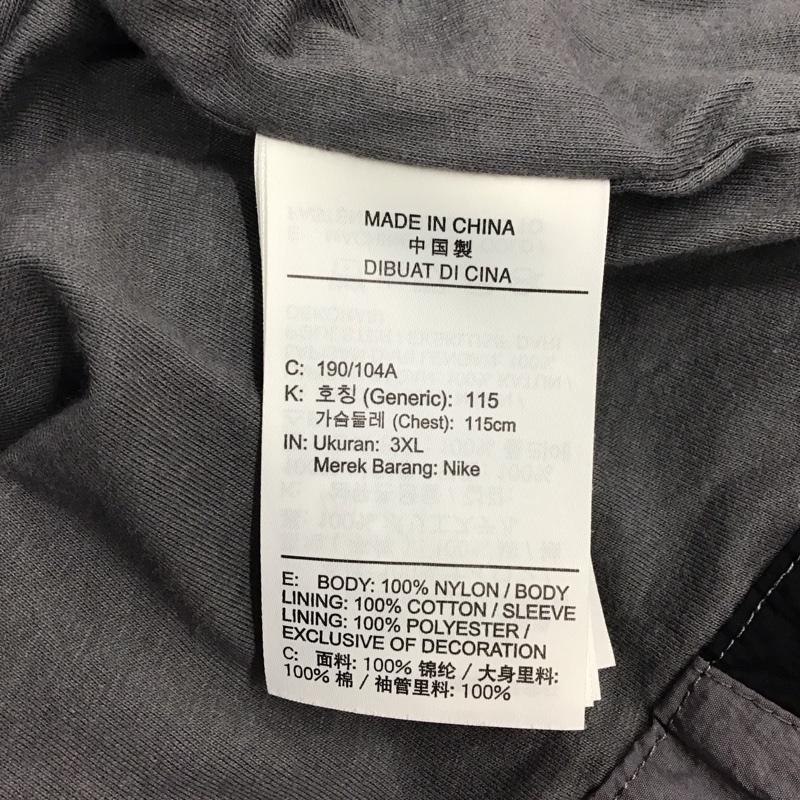 エアジョーダン AIR JORDAN ジャケット、上着 ジャンパー、ブルゾン dq8034-014 FLIGHT MVP STATEMENT JACKET 4L 無地 黒 / ブラック / X 灰 / グレー / メンズ USED 古着 中古 10122055