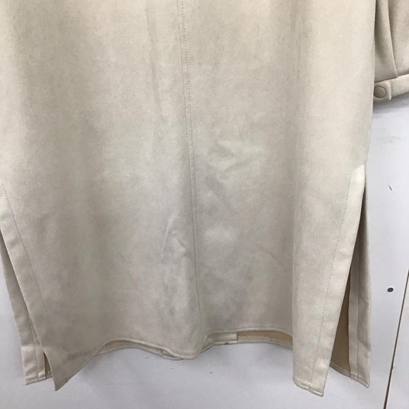 ザラ ZARA ジャケット、上着 ジャケット、ブレザー ノーカラー フェイクスエード L 無地 ベージュ / ベージュ / レディース USED 古着 中古 10138672