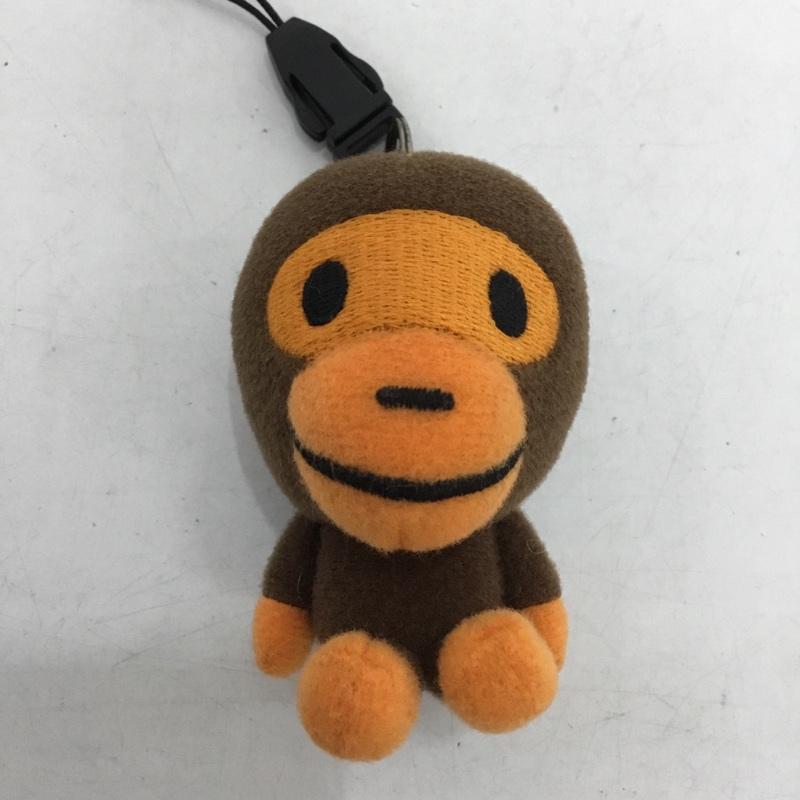 アベイシングエイプ A BATHING APE ファッション小物 ファッション小物 ベビーマイロ ストラップ モバイルクリーナー ロゴ、文字 茶 / ブラウン / X 橙 / オレンジ / メンズ USED 古着 中古 10139086