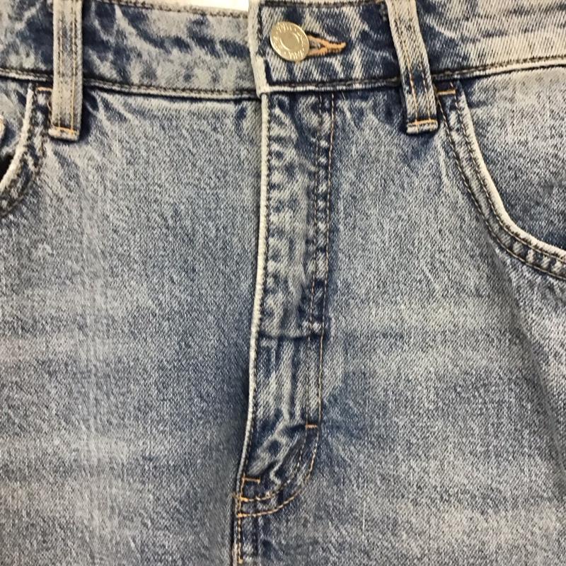 ザラ ZARA スカート ひざ丈スカート デニムスカート M 無地 水色 / ライトブルー / レディース USED 古着 中古 10137163