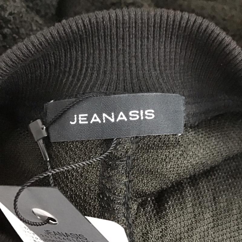 ジーナシス JEANASIS カットソー 長袖 JS063884SB ボアパイピング BIGプルオーバー タグ付き FREE 無地 黒 / ブラック /  レディース USED 古着 中古 10106999
