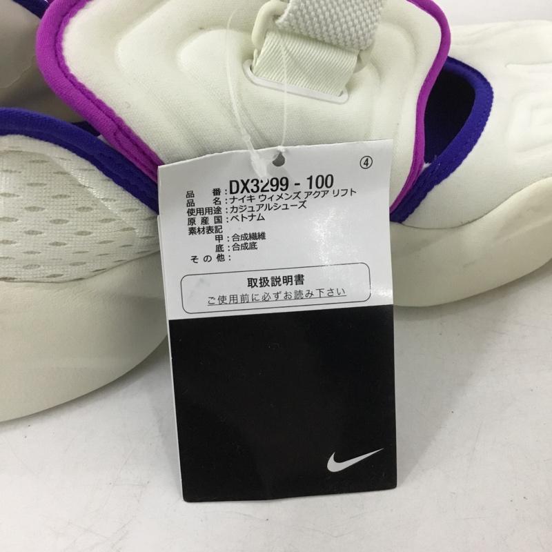 ナイキ NIKE スニーカー スニーカー DX3299-100 W AQUA RIFT 25cm 25.0cm ワンポイント 白 / ホワイト / X 紫 / パープル / レディース USED 古着 中古 10149892