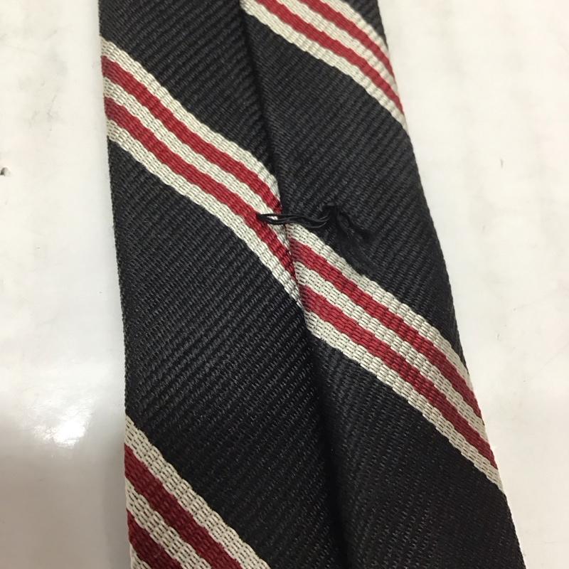 ブルックスブラザーズ BROOKS BROTHERS ネクタイ ネクタイ シルク USA製 ストライプ 黒 / ブラック / X 白 / ホワイト / X 赤 / レッド / メンズ USED 古着 中古 10113411