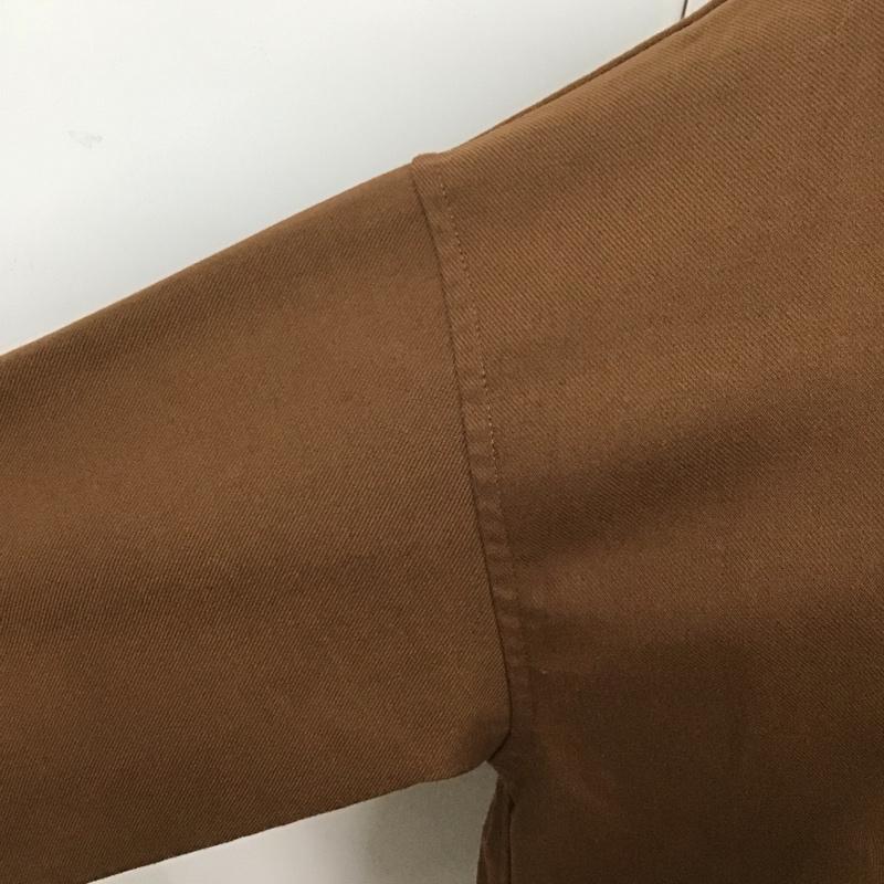 ローリーズファーム LOWRYS FARM ワンピース ロングスカート LF719028TS 長袖シャツワンピース ノーカラーシャツ ロングワンピース FREE 無地 茶 / ブラウン / レディース USED 古着 中古 10110246