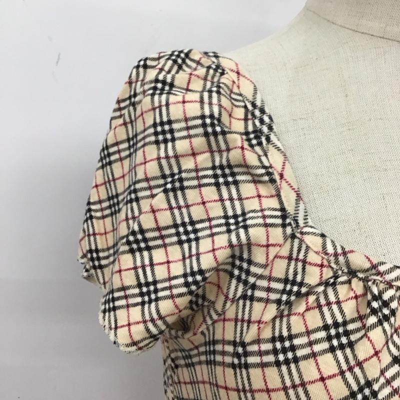 バーバリーブルーレーベル BURBERRY BLUE LABEL カットソー 半袖 半袖カットソー チェックTシャツ クルーネックカットソー M チェック マルチカラー / マルチカラー / レディース USED 古着 中古 10113813