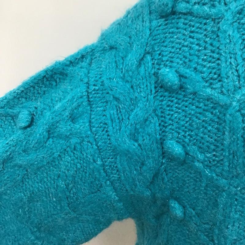 ザラ ZARA カーディガン 長袖 長袖カーディガン ニットカーディガン 前開きニット M 青 / ブルー / レディース USED 古着 中古 10110449