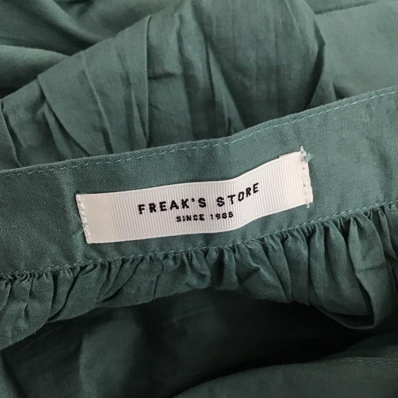 フリークスストア FREAK S STORE ワンピース ロングスカート 半袖ロングワンピース ヘンリーネックシャツワンピース フレアスカート S 無地 緑 / グリーン / レディース USED 古着 中古 10110850