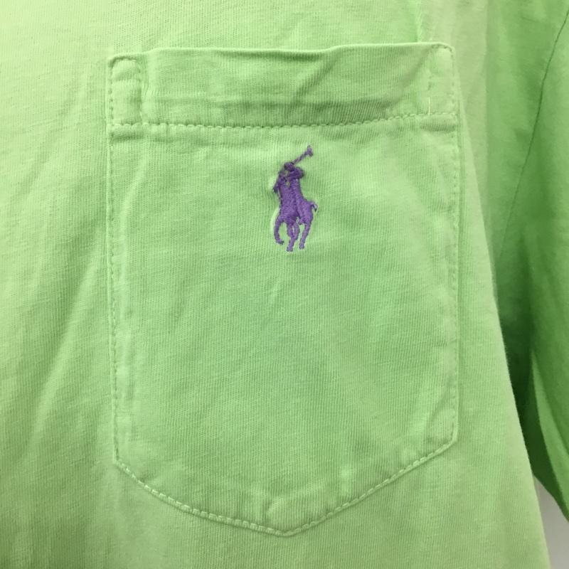 ポロバイラルフローレン Polo by RALPH LAUREN Tシャツ 半袖 半袖カットソー プリントTシャツ クルーネックカットソー L ロゴ、文字 緑 / グリーン /  メンズ USED 古着 中古 10109975