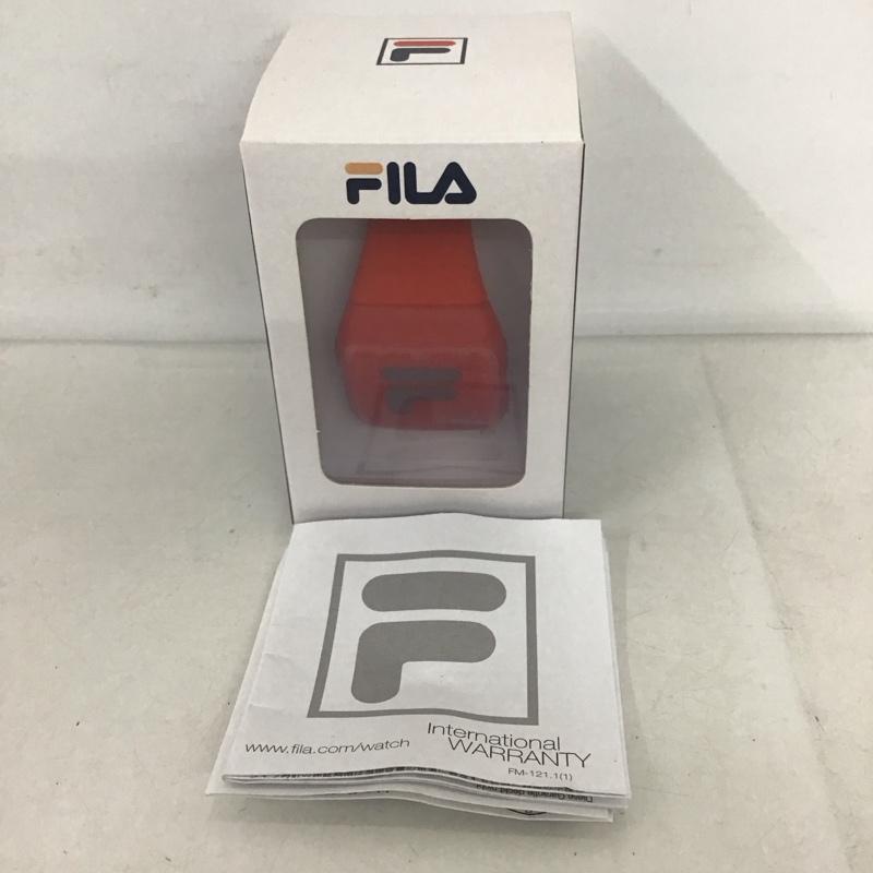 フィラ FILA 腕時計 デジタル 38-105-002 箱有 ロゴ、文字 赤 / レッド / レディース USED 古着 中古 10134474