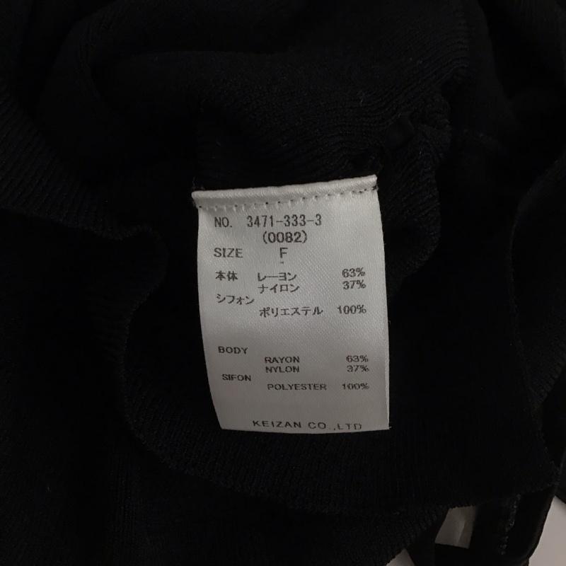 ミーア MIIA カットソー 半袖 FREE 無地 黒 / ブラック / レディース USED 古着 中古 10130299