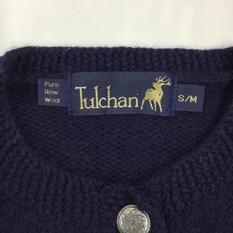 古着 USED カーディガン 長袖 ウール クルーネック M 花柄 紺 / ネイビー / レディース USED 古着 中古 10107295