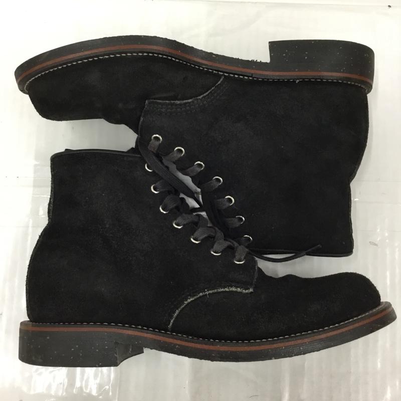 チペワ Chippewa ブーツ ショートブーツ スエード ワークブーツ 27.5cm 27.5cm ロゴ、文字 黒 / ブラック / メンズ USED 古着 中古 10104346