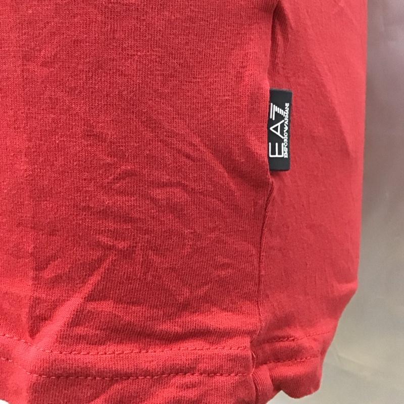 エンポリオアルマーニ EMPORIO ARMANI Tシャツ 半袖 EA7 クルーネック S ロゴ、文字 赤 / レッド / レディース USED 古着 中古 10118028