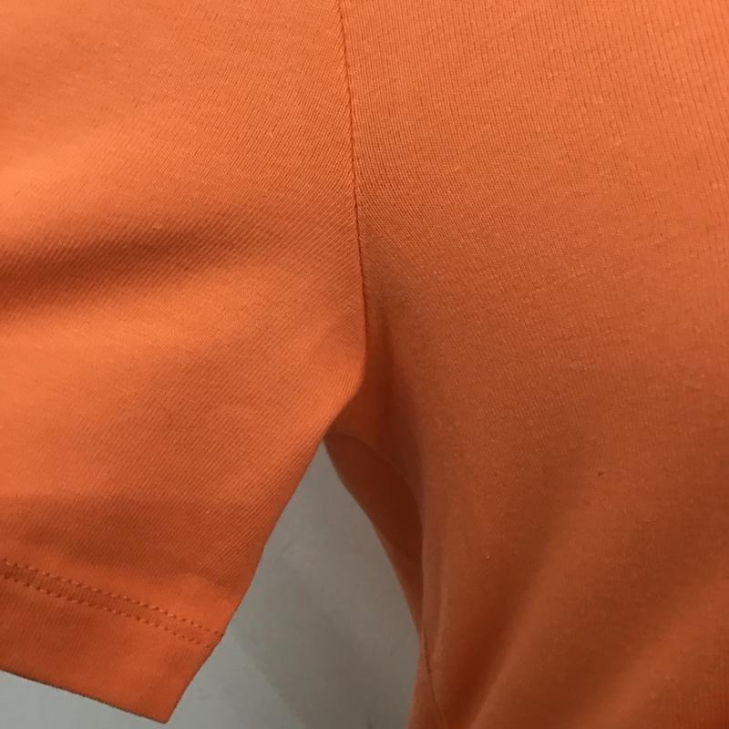 アディダス adidas Tシャツ 半袖 FM3295 TREFOIL TEE クルーネック L ロゴ、文字 橙 / オレンジ / レディース USED 古着 中古 10112139