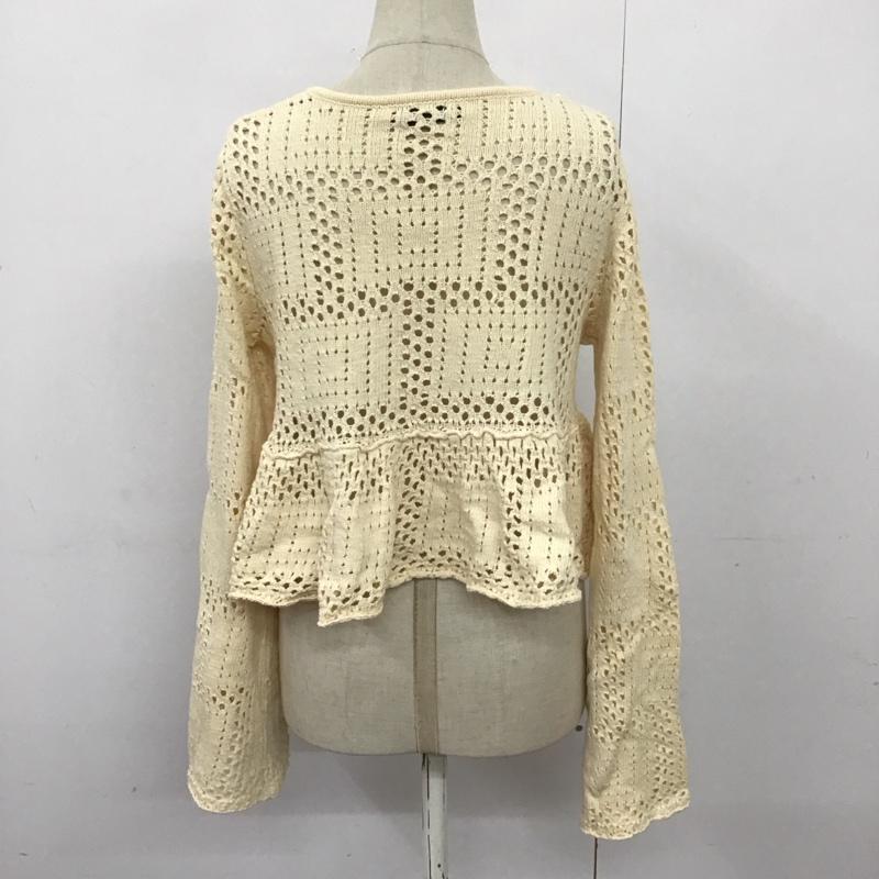 ザラ ZARA カットソー 長袖 長袖カットソー ヘンリーネックカットソー ロングスリーブカットソー S 無地 オフホワイト / オフホワイト / レディース USED 古着 中古 10124069
