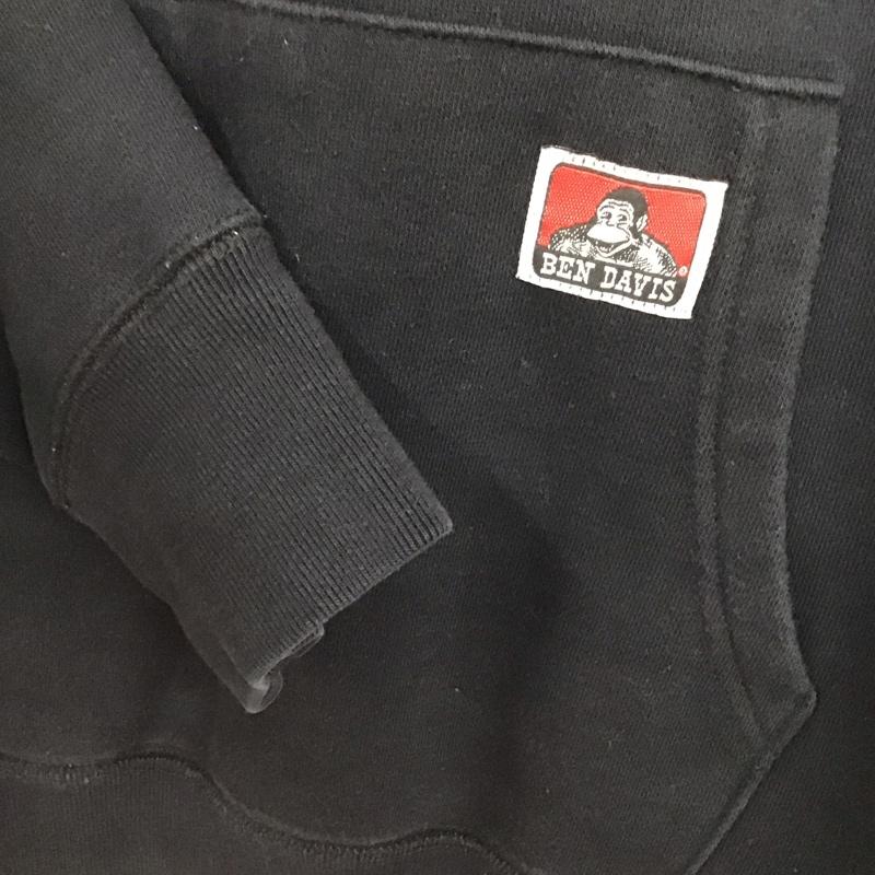 ベンデイビス BEN DAVIS パーカー 長袖 長袖パーカー プルオーバーパーカー スウェット L プリント 黒 / ブラック / メンズ USED 古着 中古 10133629
