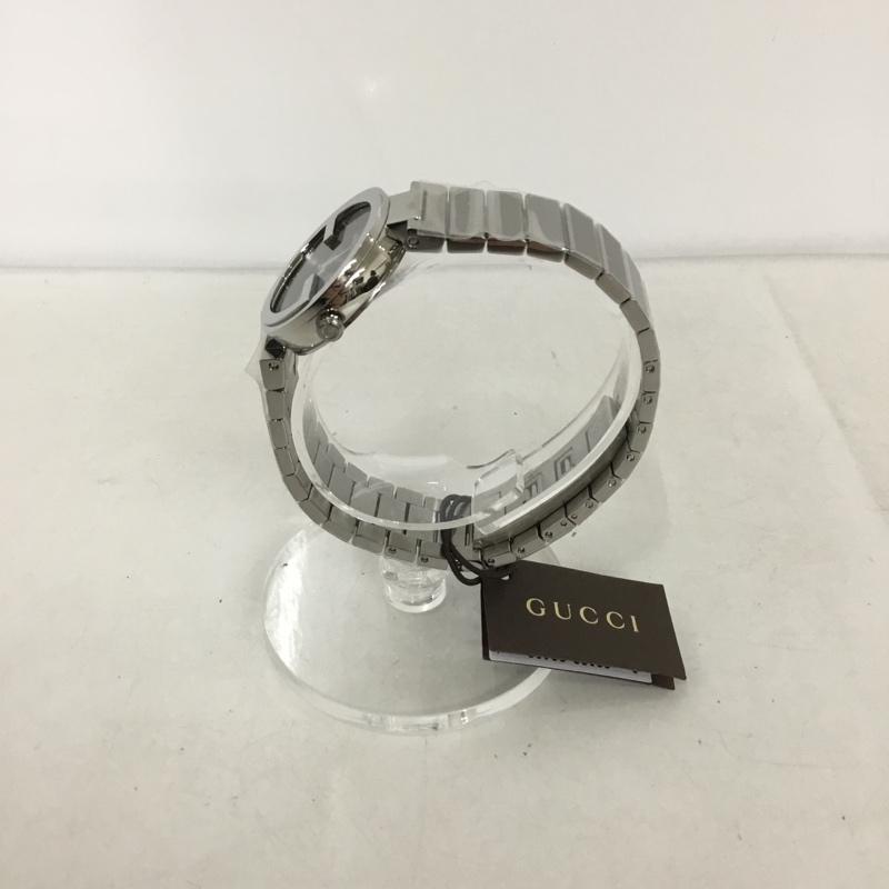 グッチ GUCCI 腕時計 アナログ(クォーツ式) YA133502 インターロッキングG ロゴ、文字 黒 / ブラック / X 銀 / シルバー / レディース USED 古着 中古 10134867