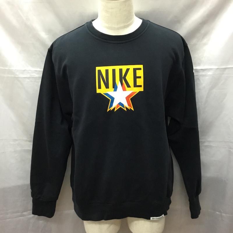 ナイキ NIKE トレーナー 長袖 dh2850-010 スタンダードイシュークルースウェットシャツ 長袖トレーナー クルーネックカットソー XL ロゴ、文字 紺 / ネイビー / メンズ USED 古着 中古 10112460
