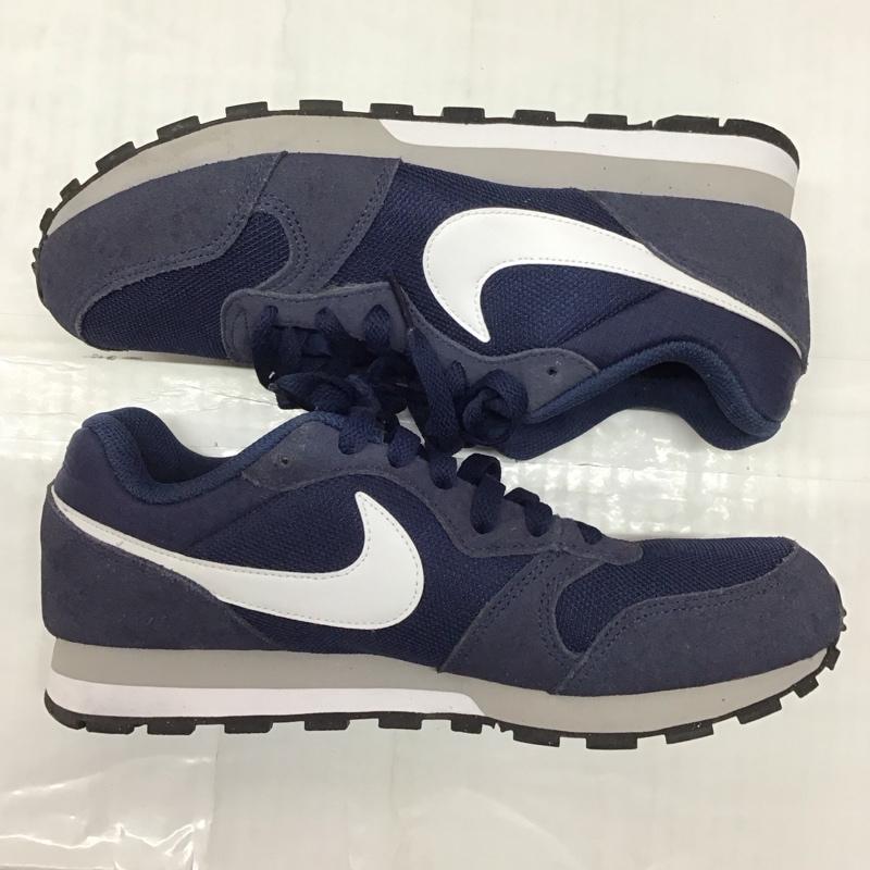 ナイキ NIKE スニーカー スニーカー 749794-410 MD RUNNER 2 25cm 25.0cm ロゴ、文字 紺 / ネイビー / レディース USED 古着 中古 10116059