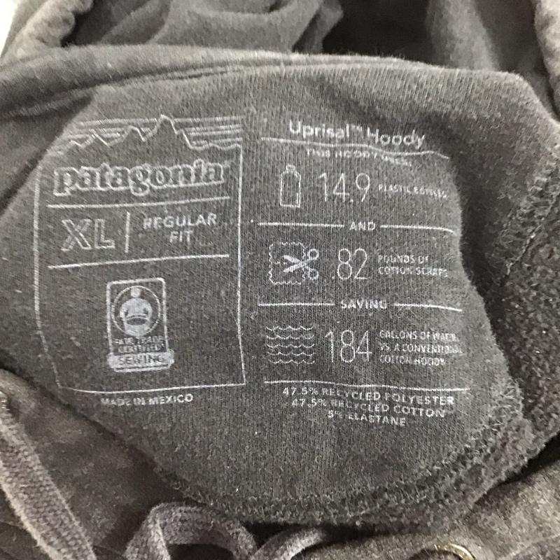 パタゴニア patagonia パーカー 長袖 長袖パーカー プルオーバーパーカー スウェット XL ロゴ、文字 黒 / ブラック /  メンズ USED 古着 中古 10125099