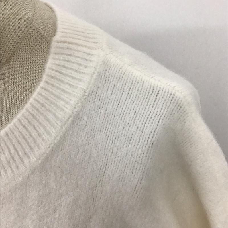 ザラ ZARA ニット、セーター 長袖 長袖ニットカットソー ニット セーター クルーネックニット S 無地 白 / ホワイト /  レディース USED 古着 中古 10110446
