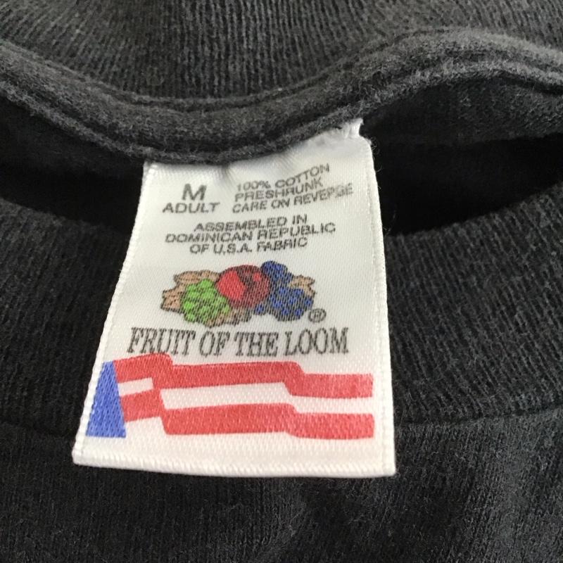 フルーツオブザルーム FRUIT OF THE LOOM Tシャツ 半袖 半袖カットソー プリントTシャツ クルーネックカットソー M プリント 黒 / ブラック / メンズ USED 古着 中古 10138207