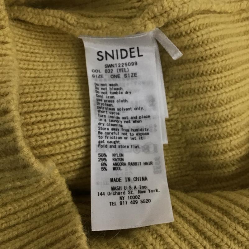 スナイデル SNIDEL ニット、セーター 長袖 swnt225099 ディフォーメンションニットプルオーバー 長袖ニット 無地 黄 / イエロー / レディース USED 古着 中古 10133007