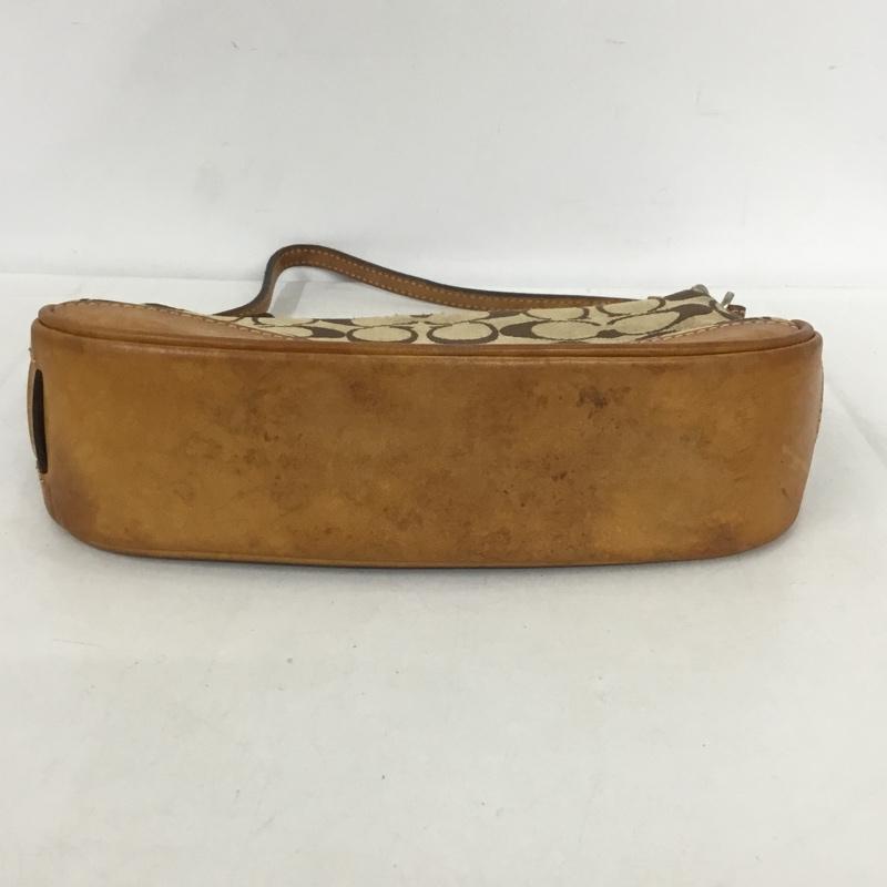 コーチ COACH ハンドバッグ ハンドバッグ F1J-6094 シグネチャー レザー切替 総柄 ベージュ / ベージュ / X 茶 / ブラウン / レディース USED 古着 中古 10137938