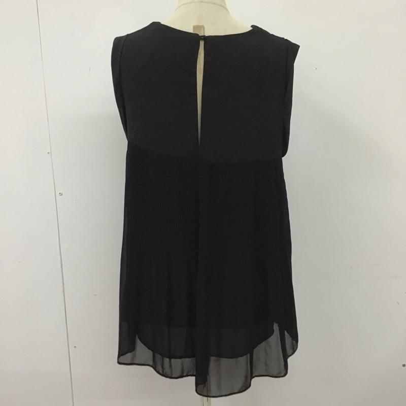 ザラティーアールエフ ZARA TRF トップス トップス プリーツ ノースリーブ S 無地 黒 / ブラック / レディース USED 古着 中古 10114107