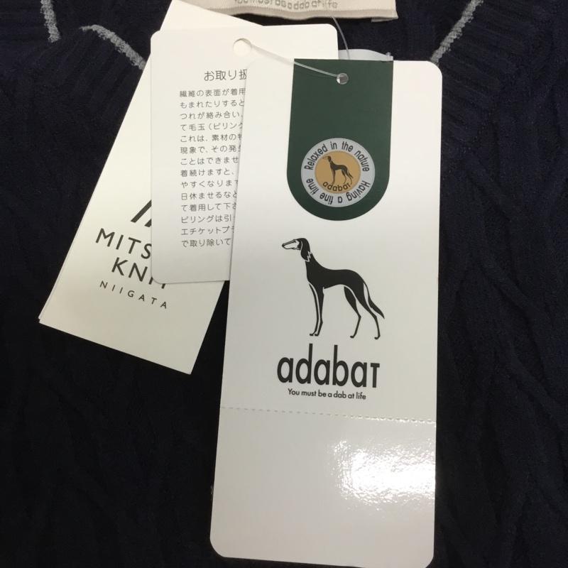 アダバット adabat ベスト ベスト 643-27900 Vネック タグ付き 48 ワンポイント 紺 / ネイビー / メンズ USED 古着 中古 10136515