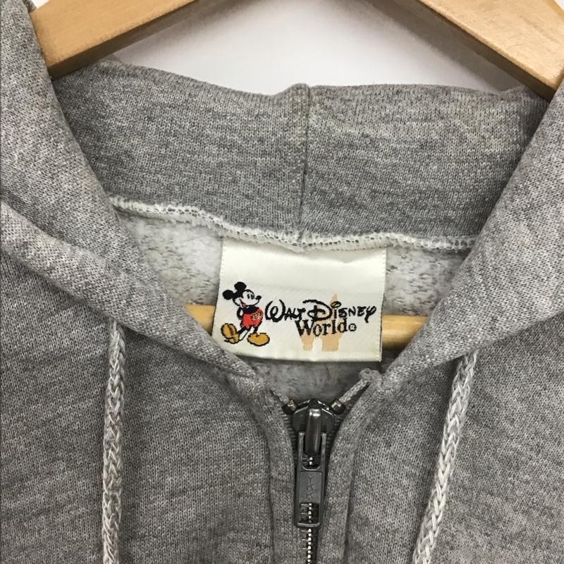 ディズニー Disney パーカー 長袖 ジップアップパーカー 長袖パーカー スウェットパーカー 古着 プリント 灰 / グレー / メンズ USED 古着 中古 10136240