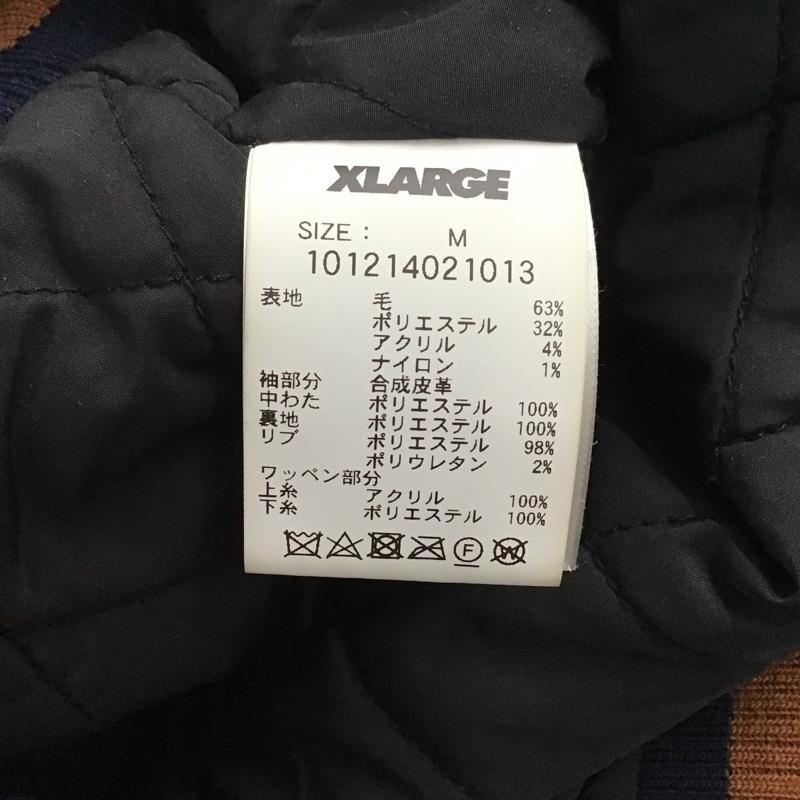エクストララージ XLARGE ジャケット、上着 ジャンパー、ブルゾン スタジャン アウター 古着 前ボタン M ロゴ、文字 紺 / ネイビー / X 茶 / ブラウン / メンズ USED 古着 中古 10142364