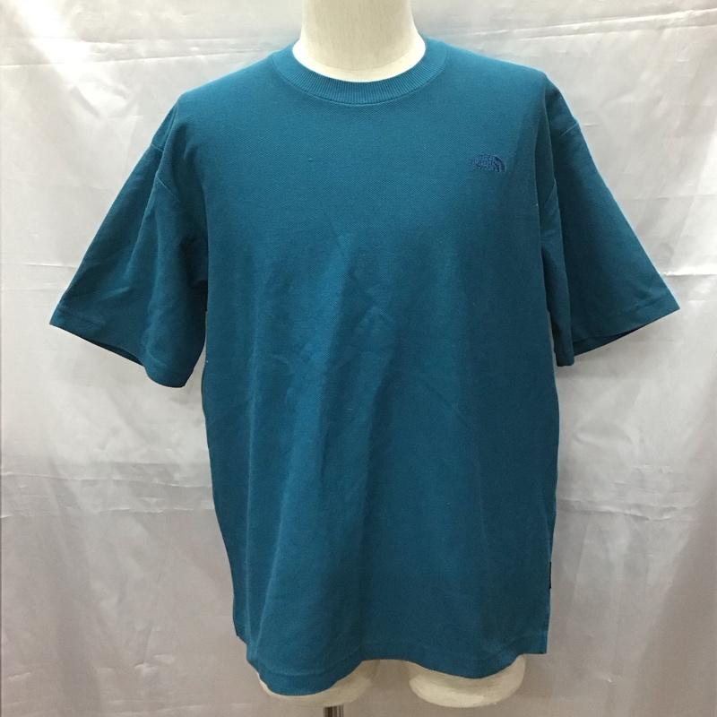 ザノースフェイス THE NORTH FACE Tシャツ 半袖 nt11955 CasualS/SCrew 半袖カットソー クルーネックカットソー XL ロゴ、文字 青 / ブルー /  メンズ USED 古着 中古 10111795