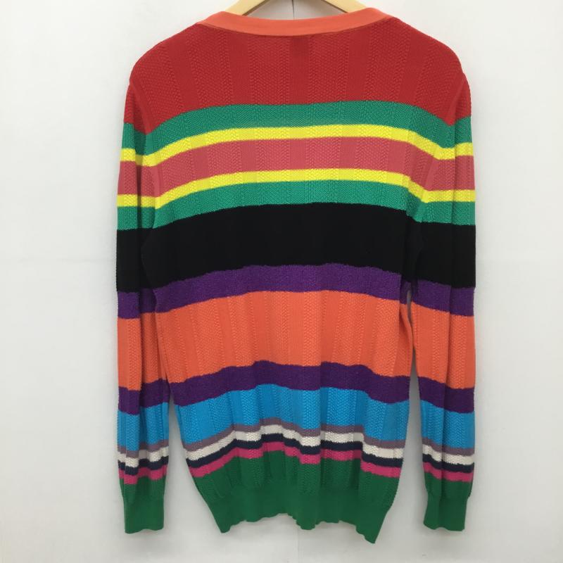 ポールスミス Paul Smith ニット、セーター 長袖 L ボーダー柄 青 / ブルー / X 赤 / レッド / X 紫 / パープル / X 緑 / グリーン / X 桃 / ピンク / X 黄 / イエロー / X 橙 / オレンジ / メンズ USED 古着 中古 10133594