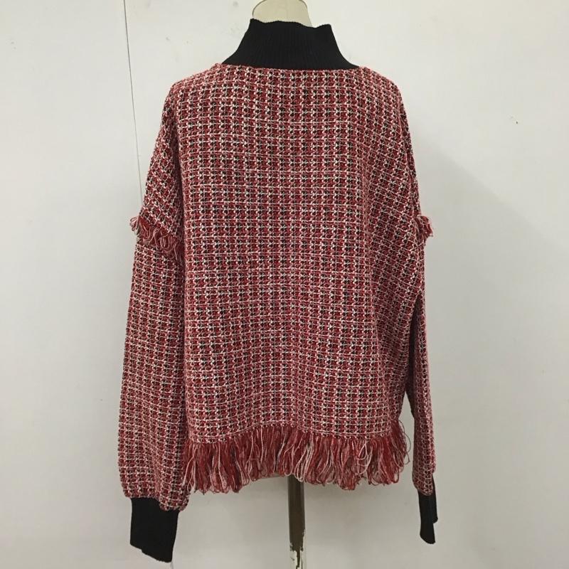 ザラウーマン ZARA WOMAN カットソー 長袖 長袖カットソー スタンドネックカットソー ロングスリーブカットソー XS 総柄 マルチカラー / マルチカラー / レディース USED 古着 中古 10123748