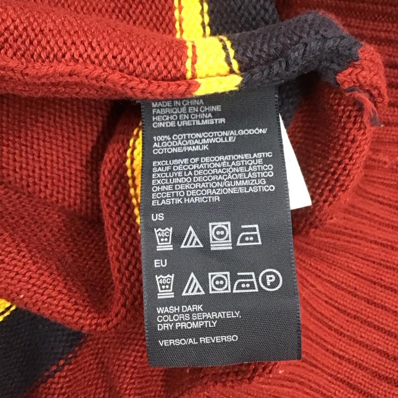 トミーヒルフィガー TOMMY HILFIGER ニット、セーター 長袖 長袖ニットカットソー クルーネックカットソー セーター ボーダーニットカットソー L ボーダー柄 マルチカラー / マルチカラー / メンズ USED 古着 中古 10111325
