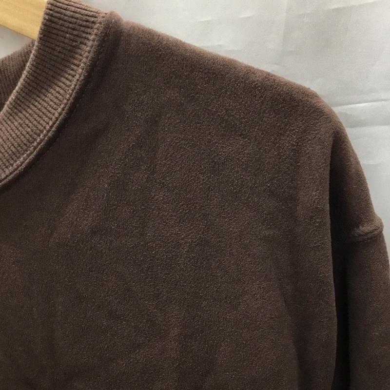 インヘリット INHERIT トレーナー 長袖 18-070-720-5000-3-0 フェイクスウェードロングスリーブTシャツ M 無地 茶 / ブラウン /  メンズ USED 古着 中古 10119005