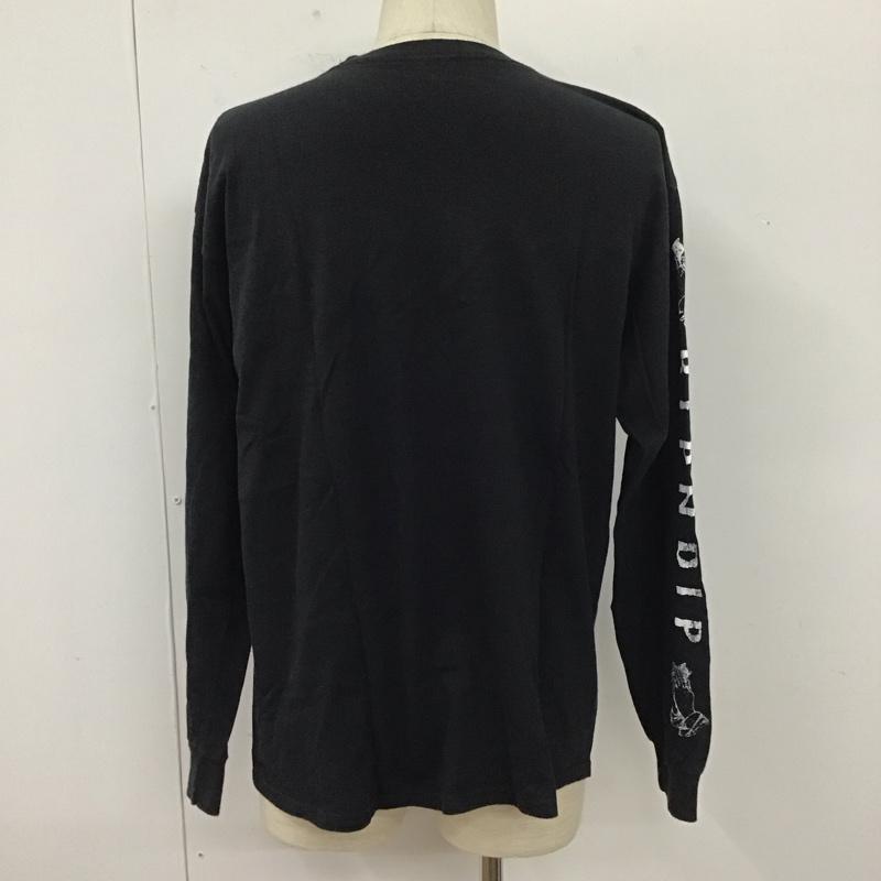 リップンディップ RIPNDIP カットソー 長袖 長袖カットソー クルーネックカットソー ロングスリーブカットソー プリントTシャツ L プリント 黒 / ブラック /  メンズ USED 古着 中古 10109760