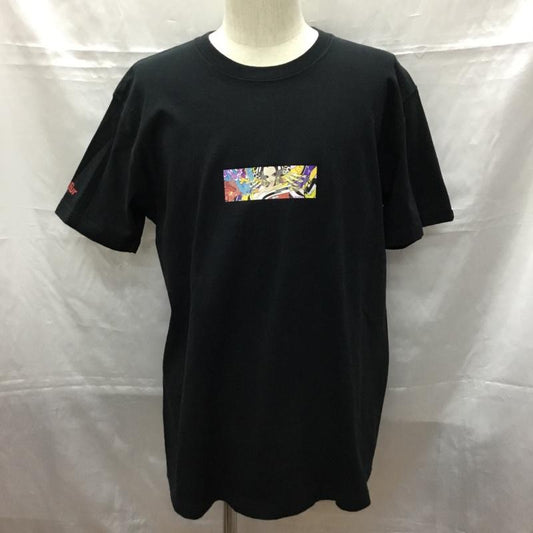 サプール SAPEur Tシャツ 半袖 半袖カットソー プリントTシャツ クルーネックカットソー XL プリント 黒 / ブラック /  メンズ USED 古着 中古 10109328