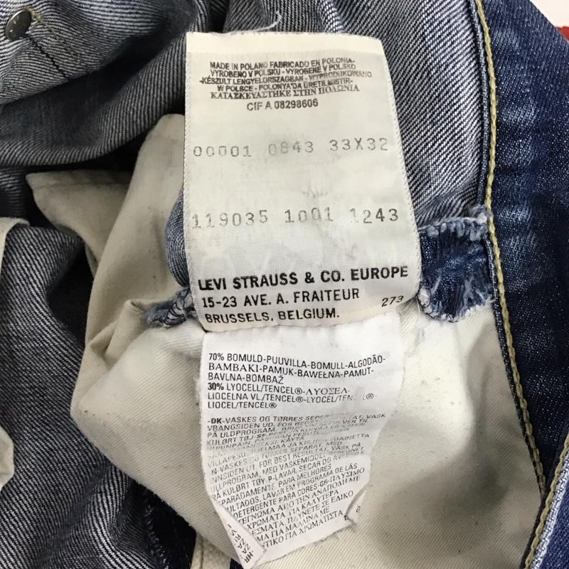 リーバイス Levi s パンツ デニム、ジーンズ ユーロ 00s 立体デニム ポーランド製 33インチ メンズ USED 古着 中古 10129993