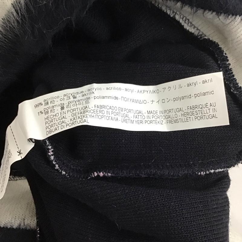 ザラメン ZARA MAN ニット、セーター 長袖 長袖ニットカットソー ニット セーター クルーネックニット XL ボーダー柄 白 / ホワイト / X 黒 / ブラック / メンズ USED 古着 中古 10113736