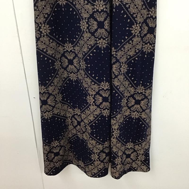 ビームス ハート BEAMS HEART ワンピース ロングスカート ノースリーブロングワンピース フレアスカート プリント 紺 / ネイビー / レディース USED 古着 中古 10135166