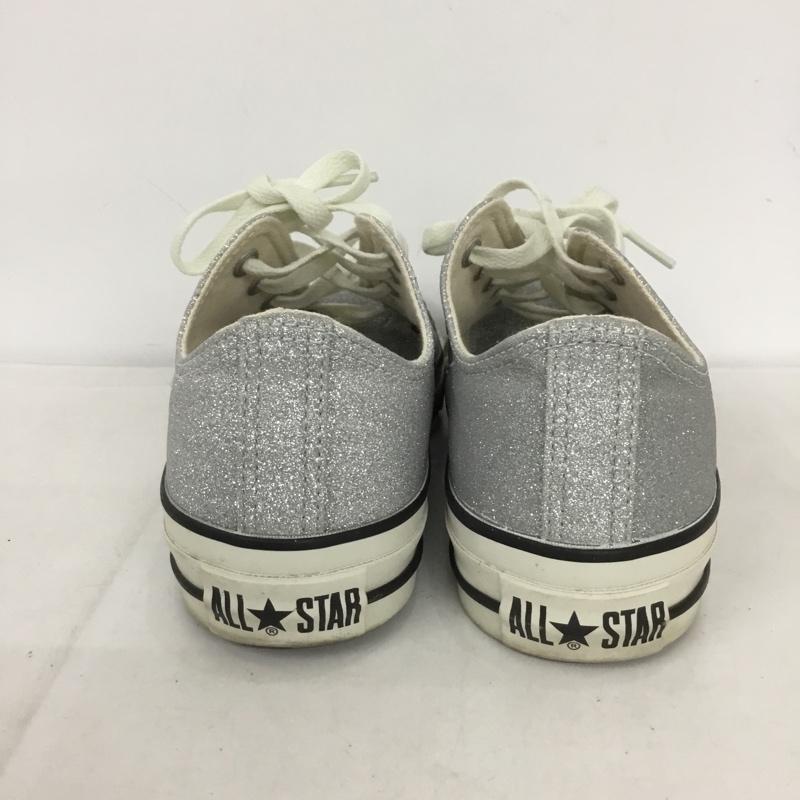 コンバース CONVERSE スニーカー スニーカー 1SD533 ALL STAR R GLITTER グリッター 23.5cm 23.5cm ロゴ、文字 銀 / シルバー / レディース USED 古着 中古 10131811