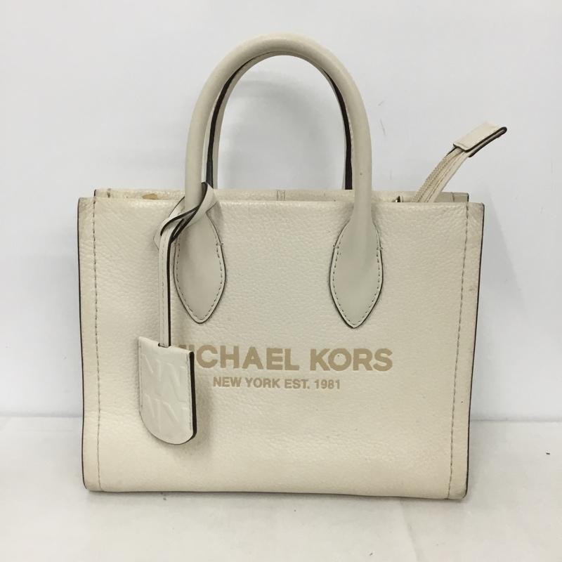 マイケルコース MICHAEL KORS ハンドバッグ ハンドバッグ 35S2G7ZC5L ロゴ、文字 アイボリー / アイボリー / レディース USED 古着 中古 10138868