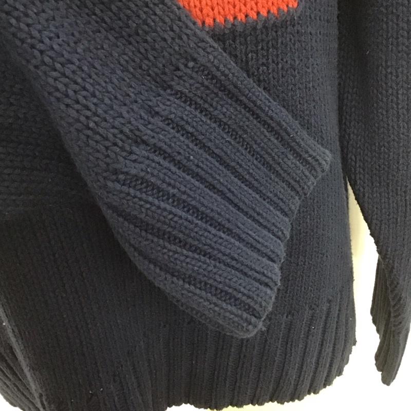 ポロバイラルフローレン Polo by RALPH LAUREN ニット、セーター 長袖 M 無地 紺 / ネイビー / メンズ USED 古着 中古 10106376