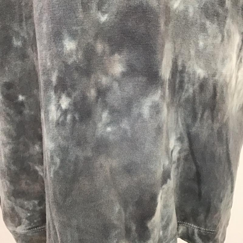 ザラ ZARA Tシャツ 半袖 クルーネック タイダイ M 総柄 灰 / グレー / レディース USED 古着 中古 10114106