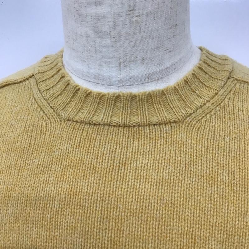 ブルックスブラザーズ BROOKS BROTHERS ニット、セーター 長袖 長袖ニットカットソー ニット セーター クルーネックニット M 無地 黄 / イエロー / メンズ USED 古着 中古 10112791