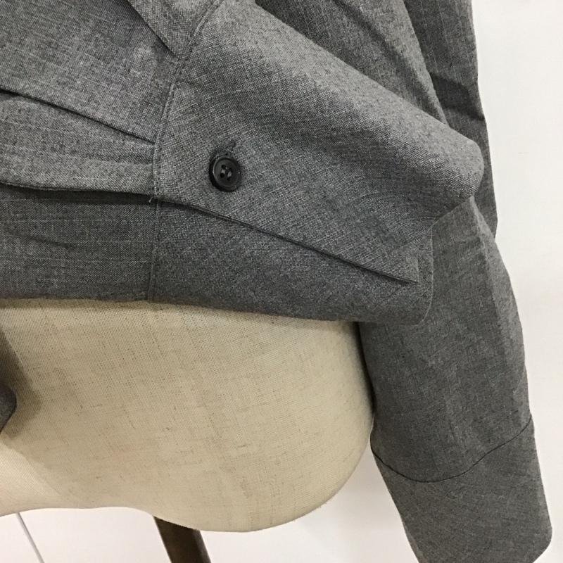 ザラ ZARA シャツ、ブラウス 長袖 4688 803 802 ショート丈 ネクタイ XS 無地 灰 / グレー / レディース USED 古着 中古 10114782