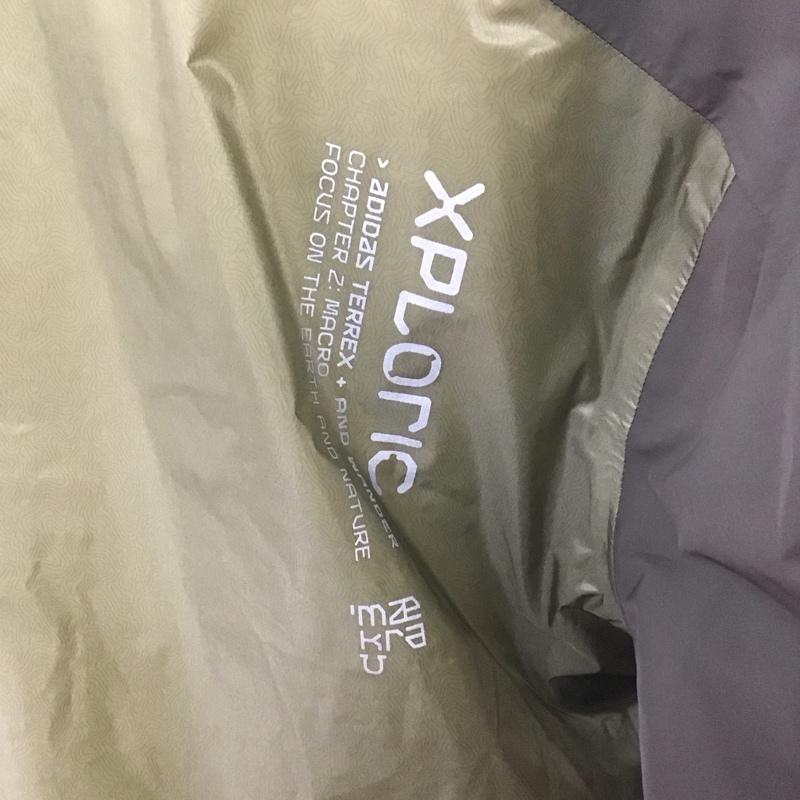 アディダス adidas ジャケット、上着 ジャンパー、ブルゾン hr7147 adidasTerrex+andwanderXploricRAINRDYJacket スポーツウェア XL 無地 カーキ / カーキ / メンズ USED 古着 中古 10106327