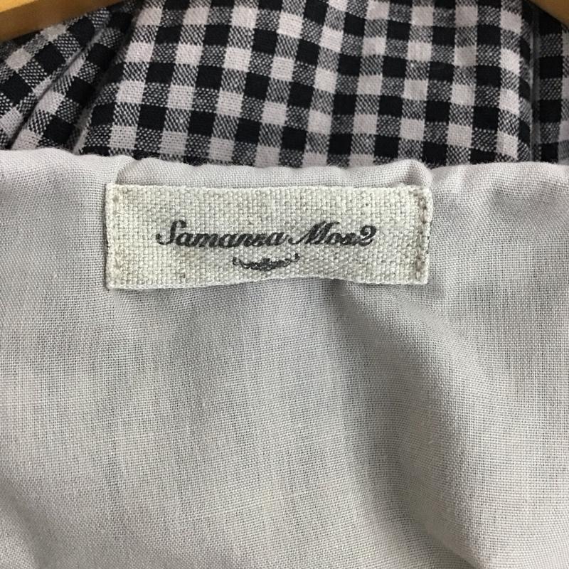 サマンサモスモス Samansa Mos2 ワンピース ロングスカート ノースリーブワンピース ロングスカート フレアスカート キャミワンピース FREE チェック 黒 / ブラック / X 灰 / グレー / レディース USED 古着 中古 10135202